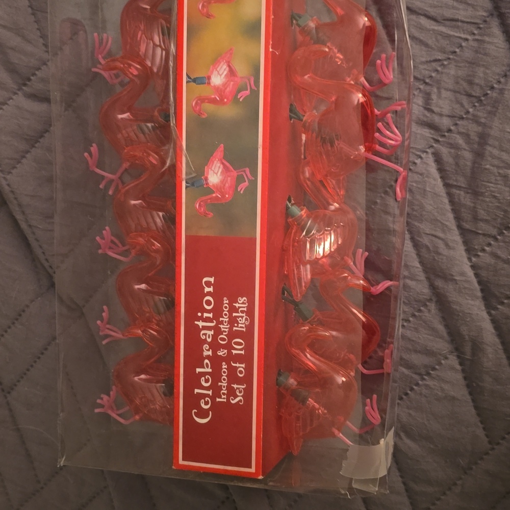 Flamingo Christmas lights!